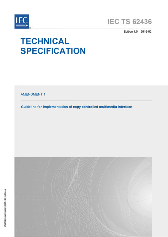 Cover IEC TS 62436:2008/AMD1:2016